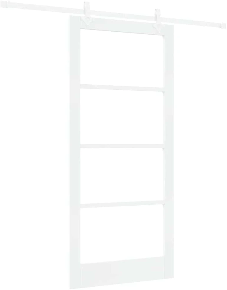 Slankios durys 93 x 202 cm Tvirtos pušies mediena ir stiklas