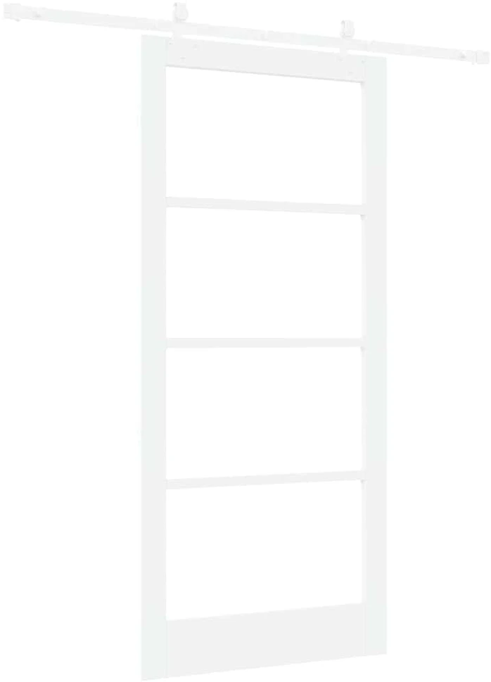 Slankios durys 93 x 202 cm Tvirtos pušies mediena ir stiklas