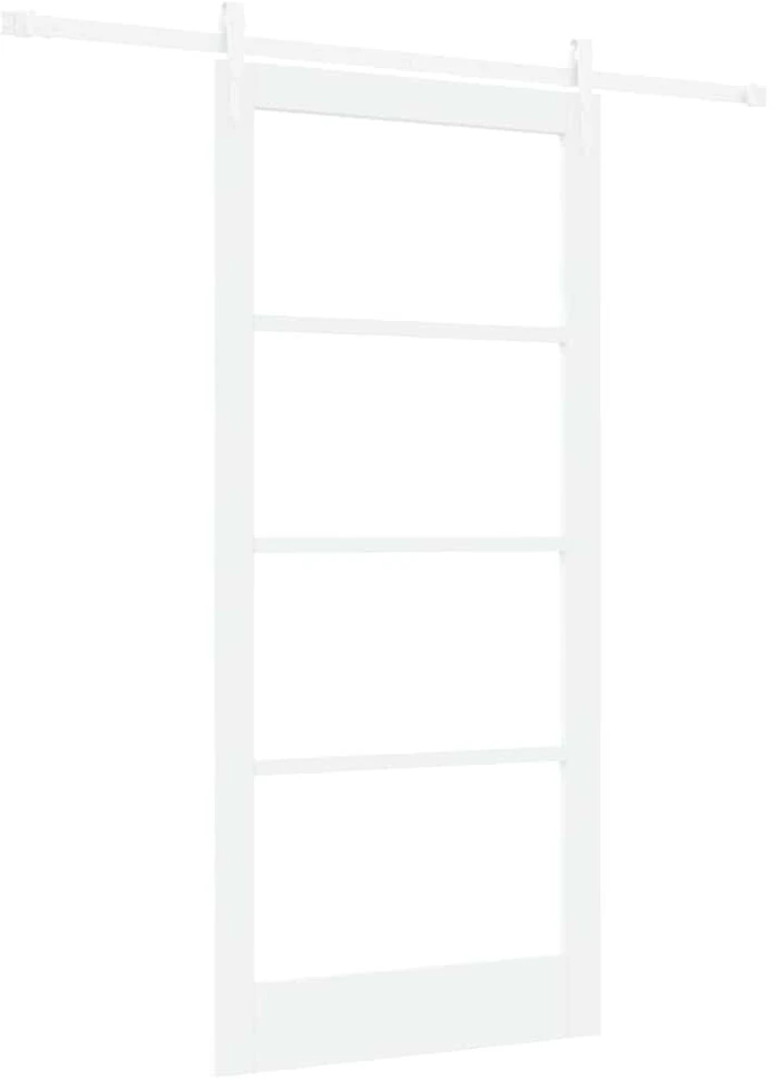 Slankios durys 93 x 202 cm Tvirtos pušies mediena ir stiklas