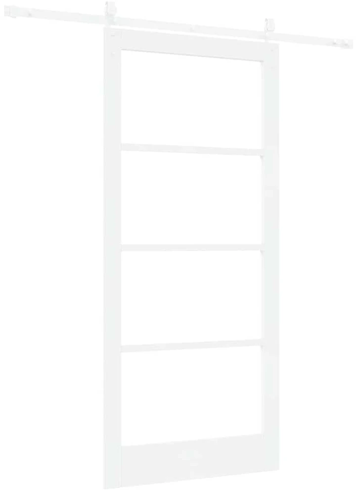 Slankios durys 93 x 202 cm Tvirtos pušies mediena ir stiklas