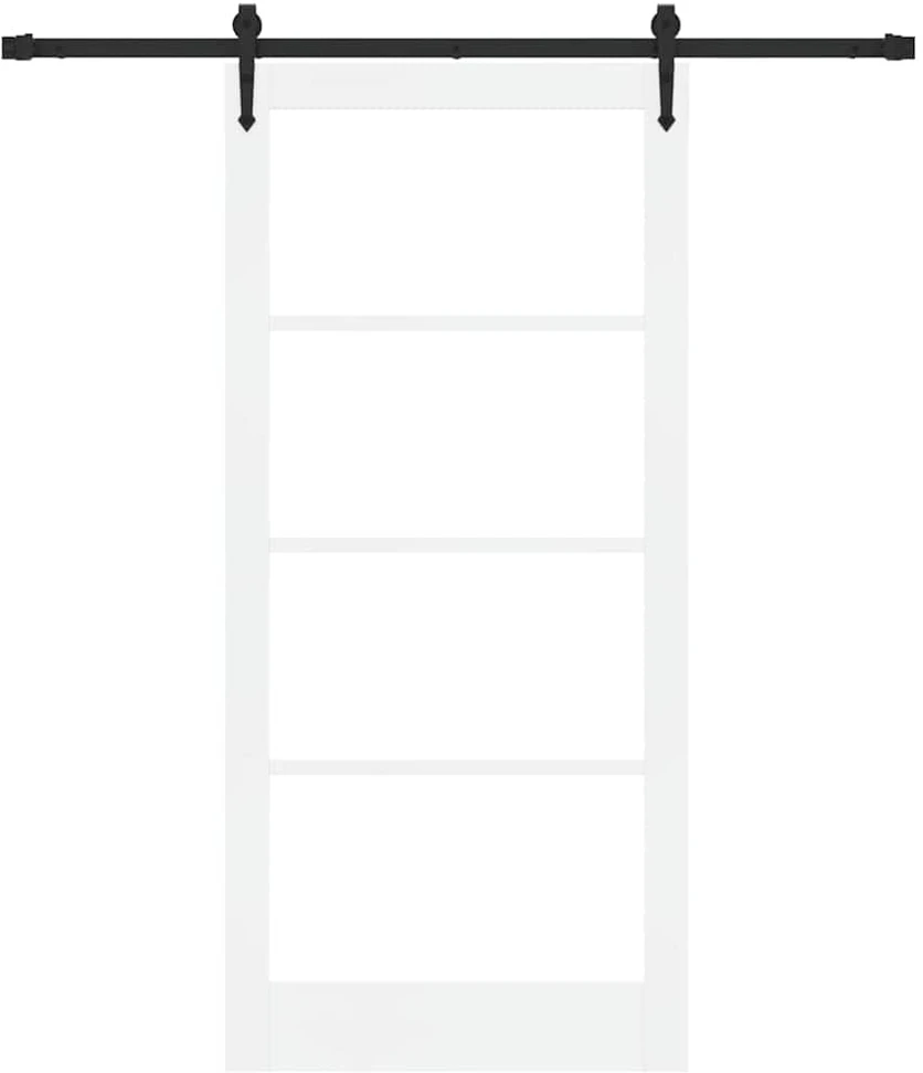 Slankios durys 93 x 202 cm Tvirtos pušies mediena ir stiklas