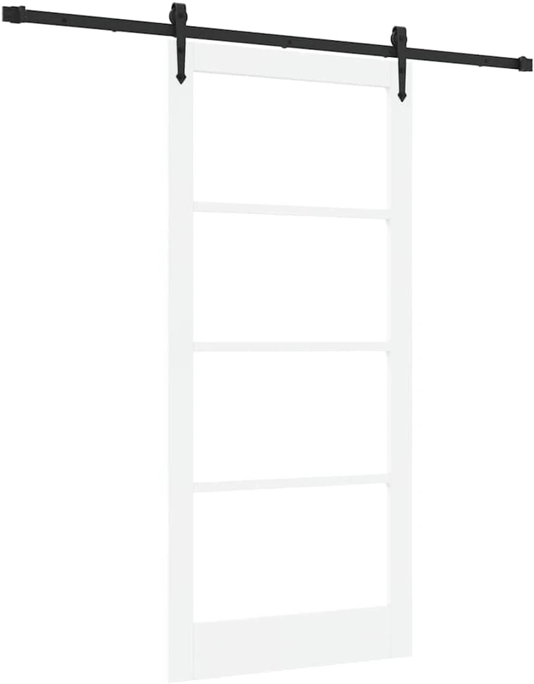 Slankios durys 93 x 202 cm Tvirtos pušies mediena ir stiklas