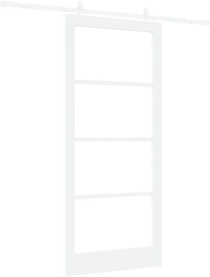 Slankios durys 93 x 211 cm Tvirtos pušies mediena ir stiklas
