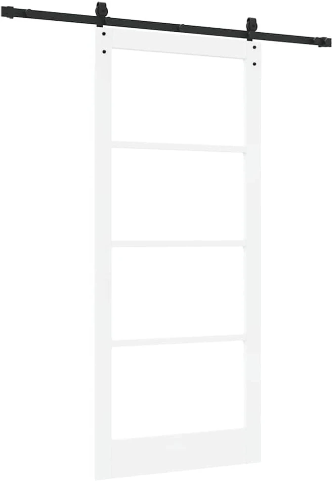 Slankios durys 93 x 211 cm Tvirtos pušies mediena ir stiklas