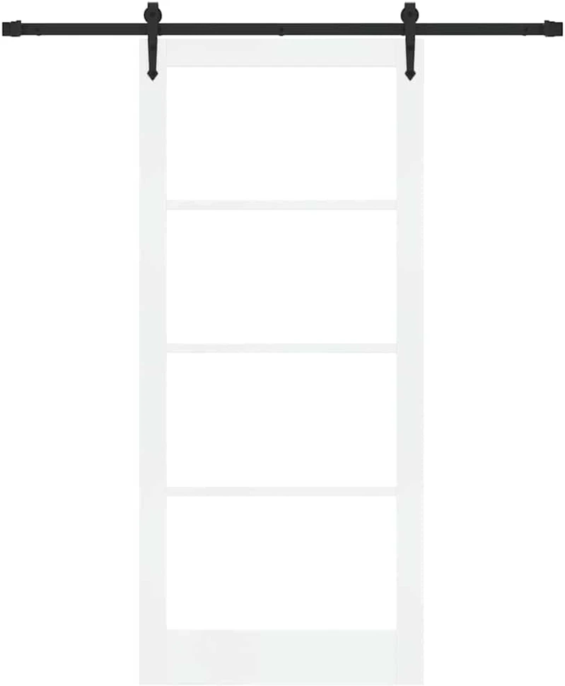 Slankios durys 93 x 211 cm Tvirtos pušies mediena ir stiklas