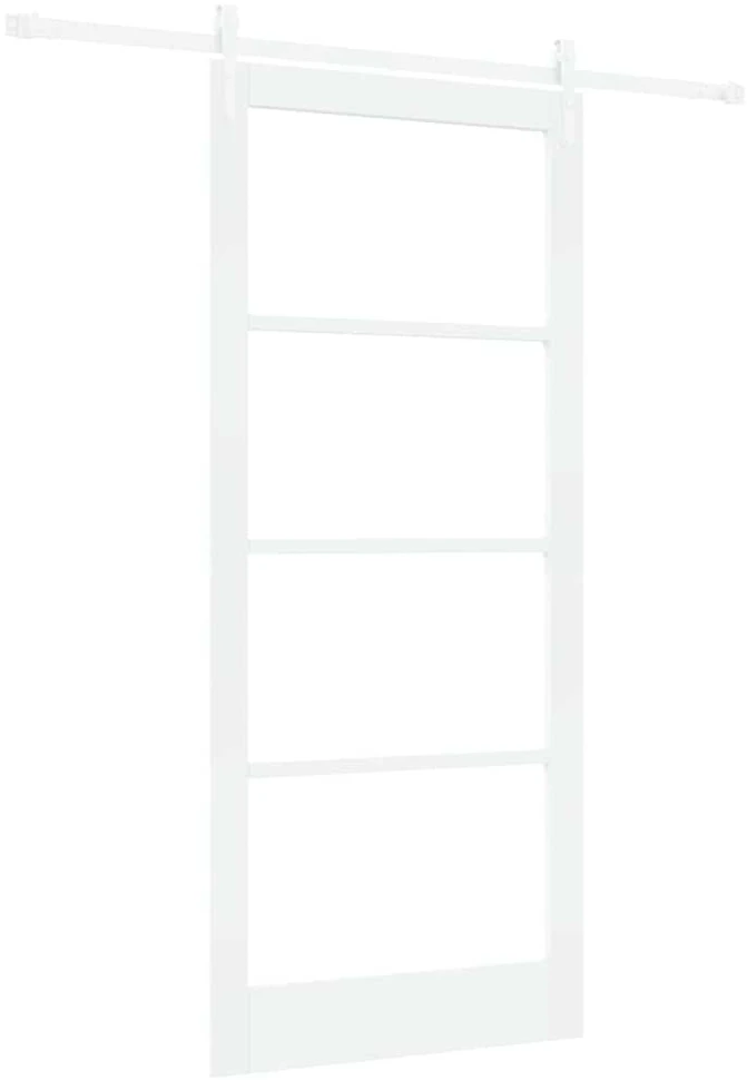Slankios durys 93 x 211 cm Tvirtos pušies mediena ir stiklas