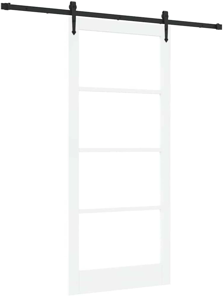 Slankios durys 93 x 211 cm Tvirtos pušies mediena ir stiklas