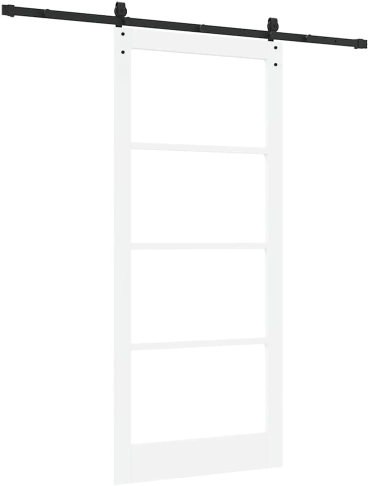 Slankios durys 93 x 211 cm Tvirtos pušies mediena ir stiklas
