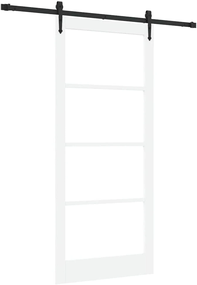 Slankios durys 93 x 211 cm Tvirtos pušies mediena ir stiklas