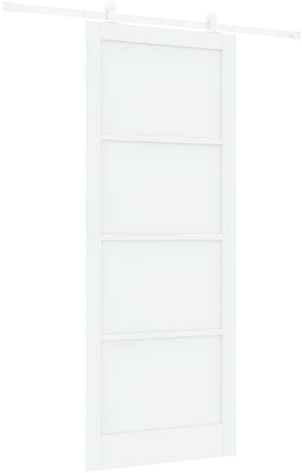 Slankios durys 93 x 232 cm Apdirbta mediena Balta