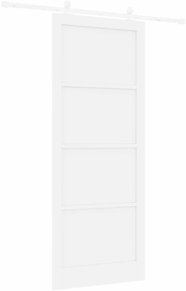 Slankios durys 93 x 232 cm Apdirbta mediena Balta