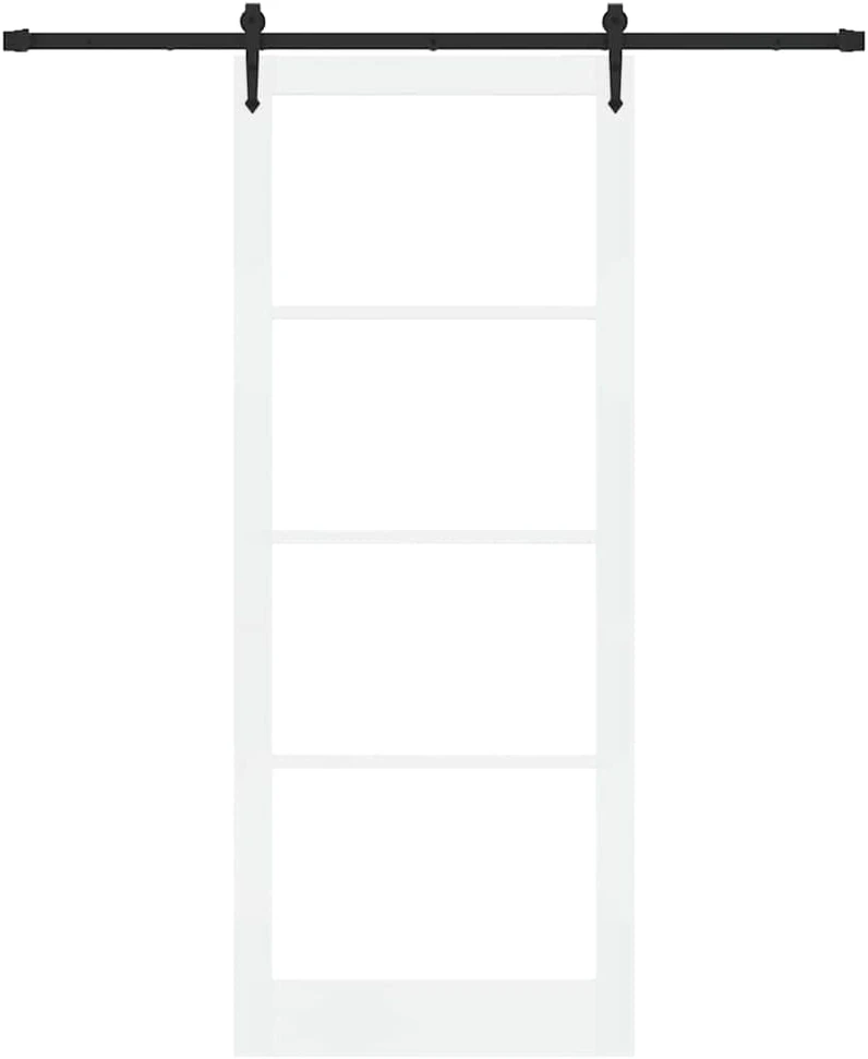 Slankios durys 93 x 232 cm Tvirtos pušies mediena ir stiklas