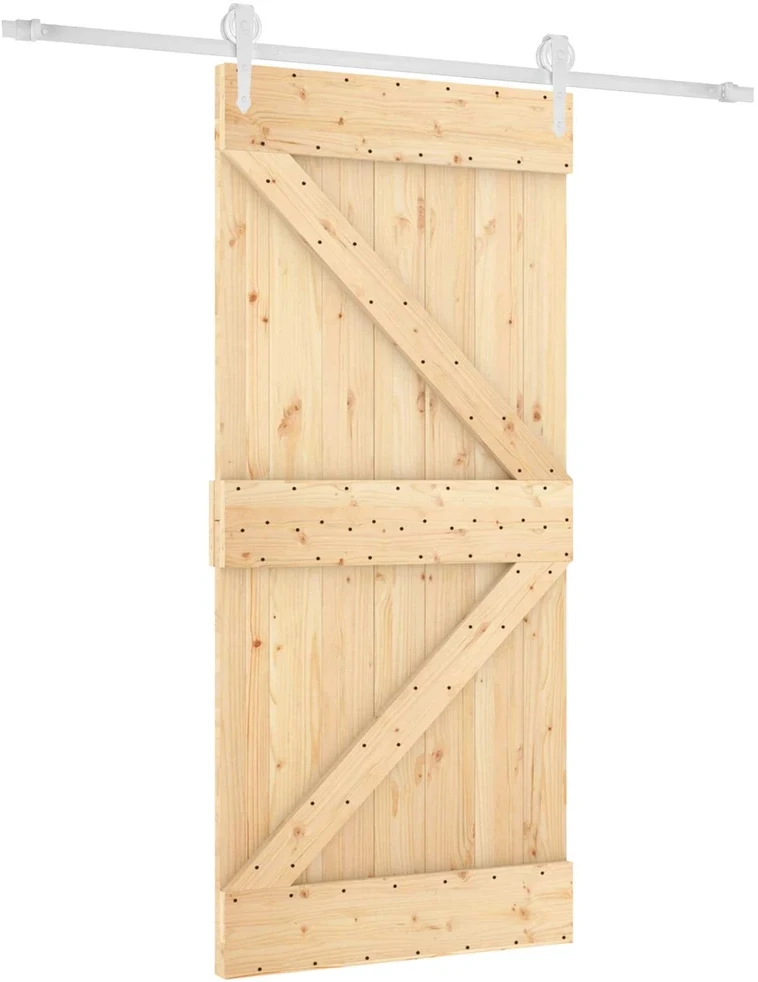Slankios durys 95 x 210 cm Natūrali ir Balta