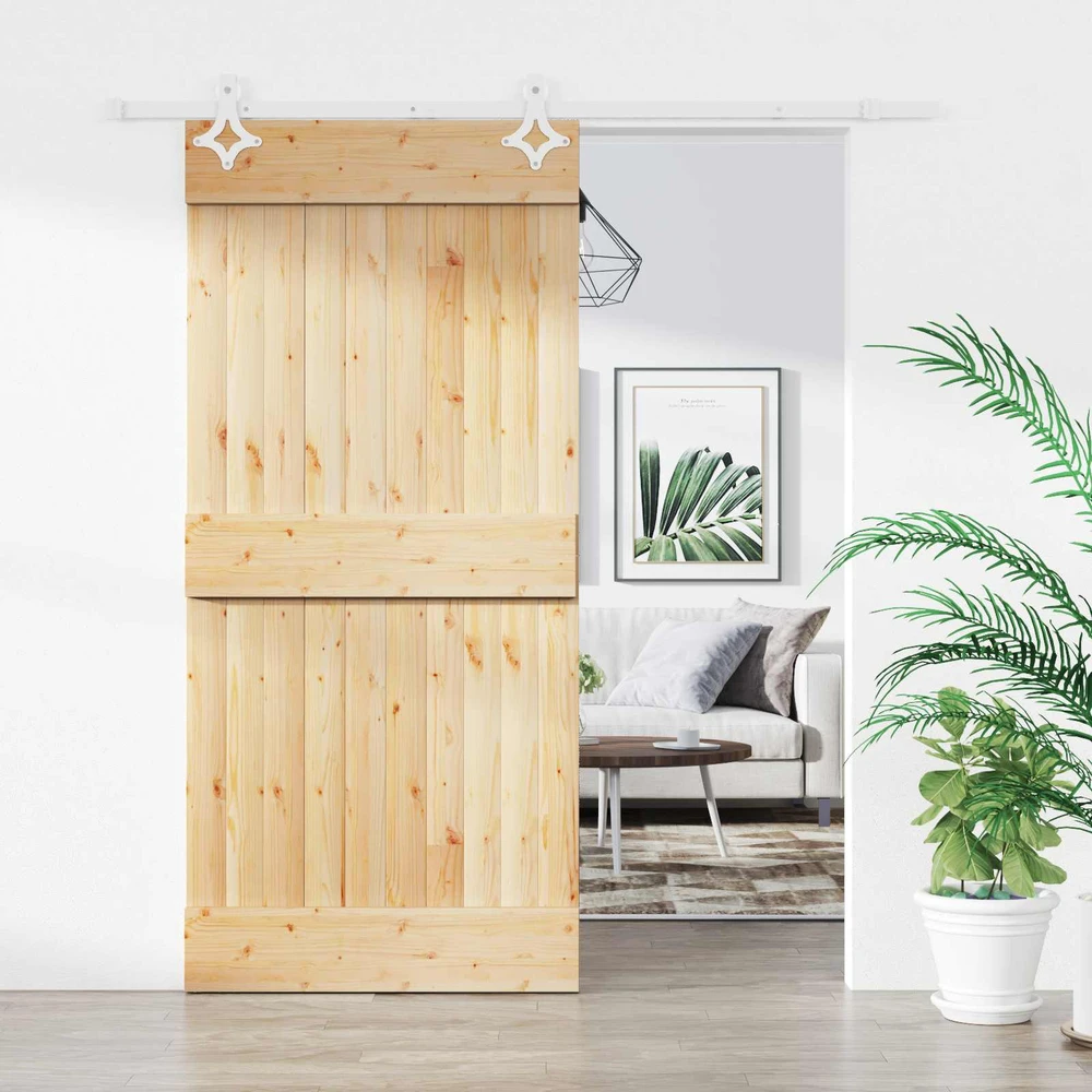 Slankios durys 95 x 210 cm Natūrali ir Balta