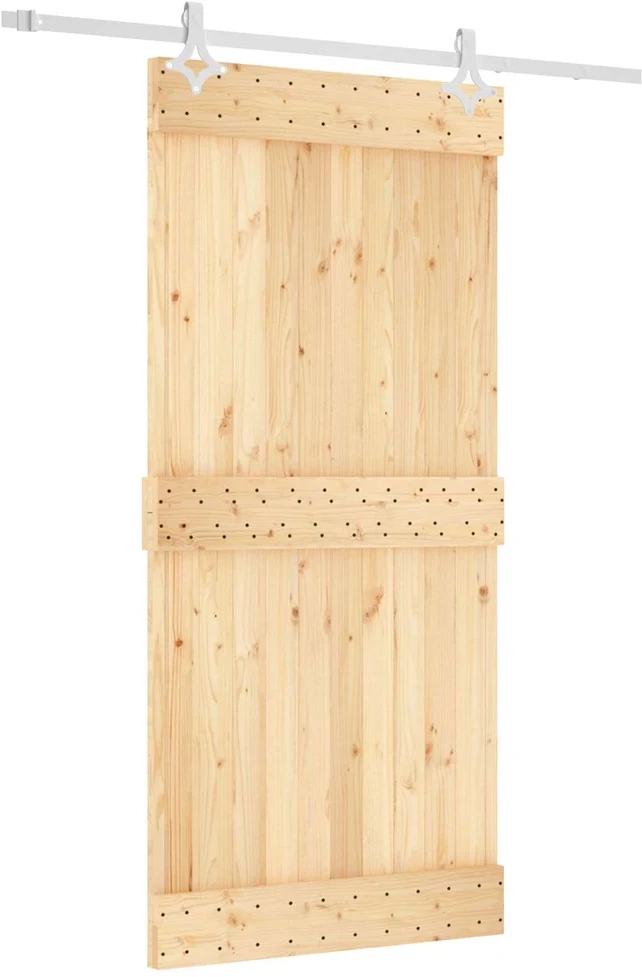 Slankios durys 95 x 210 cm Natūrali ir Balta