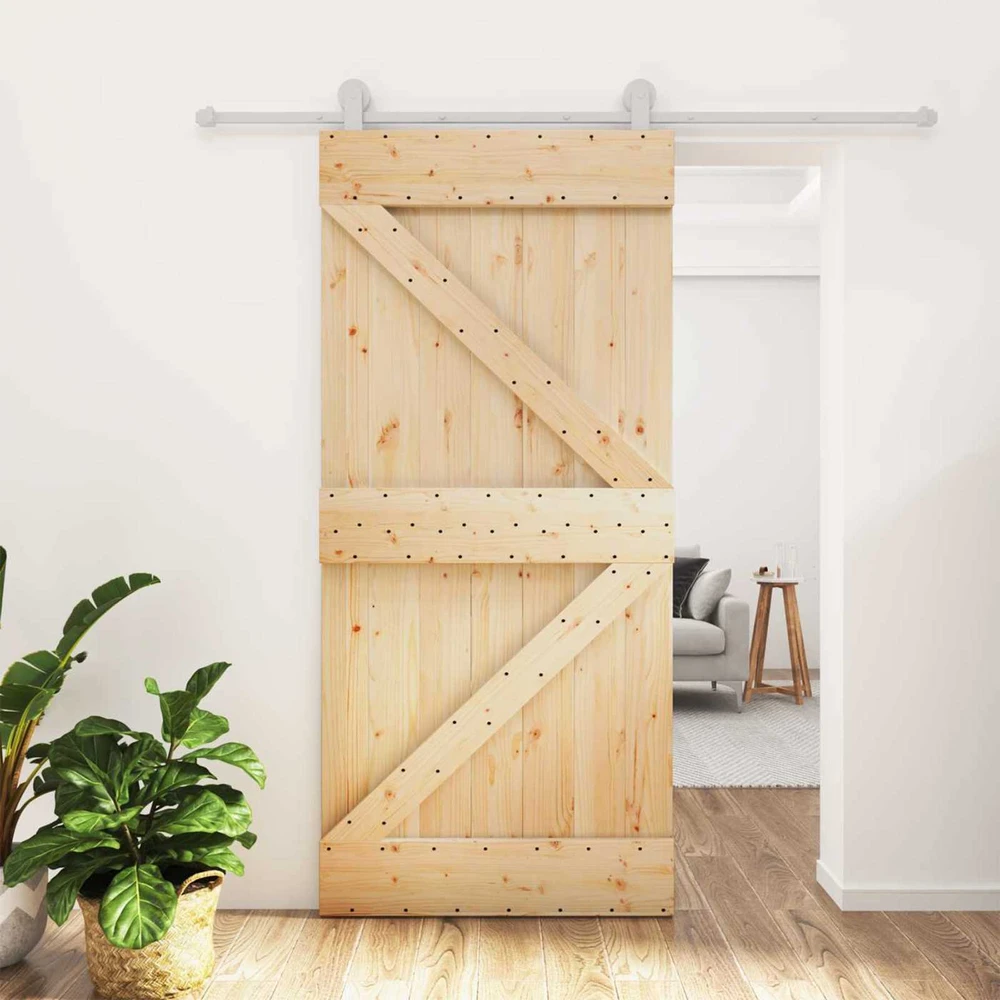 Slankios durys 95 x 210 cm Natūrali ir Balta