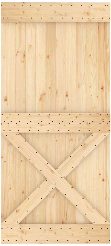 Slankios durys 95 x 210 cm Natūrali ir juoda