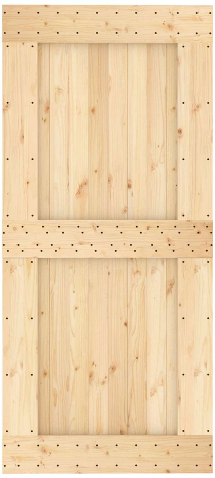 Slankios durys 95 x 210 cm Natūrali ir juoda