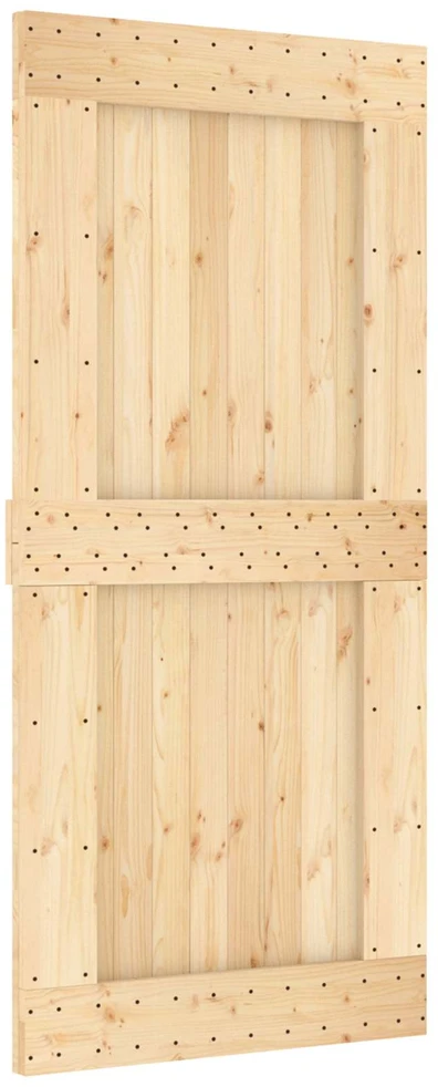 Slankios durys 95 x 210 cm Natūrali ir juoda