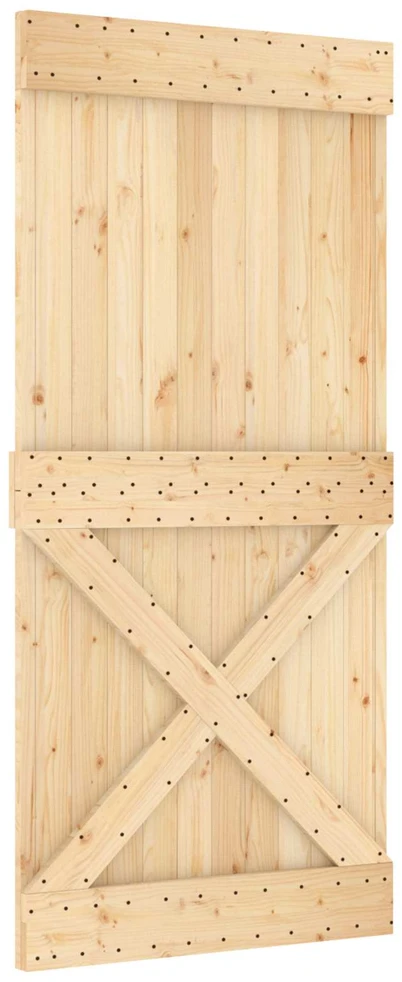 Slankios durys 95 x 210 cm Natūrali ir juoda