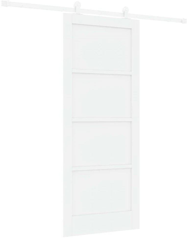 Slankios durys Balta 83 x 202 cm Pušies medienos masyvas