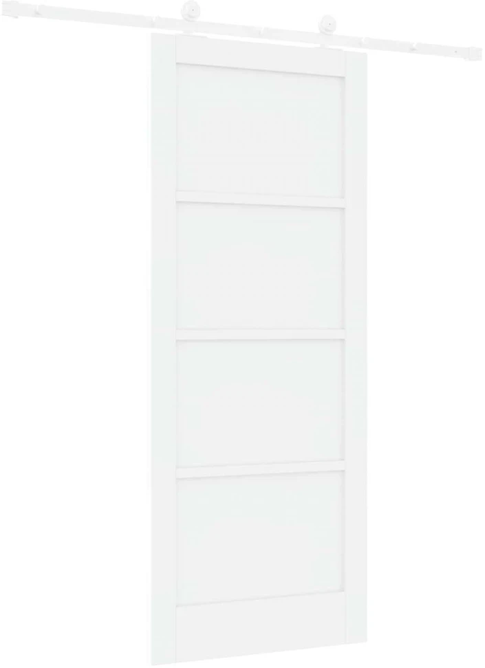 Slankios durys Balta 83 x 202 cm Pušies medienos masyvas