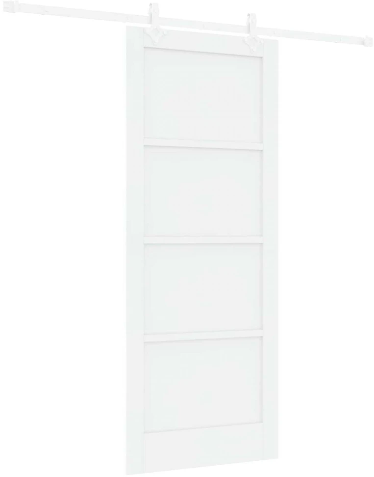 Slankios durys Balta 83 x 202 cm Pušies medienos masyvas