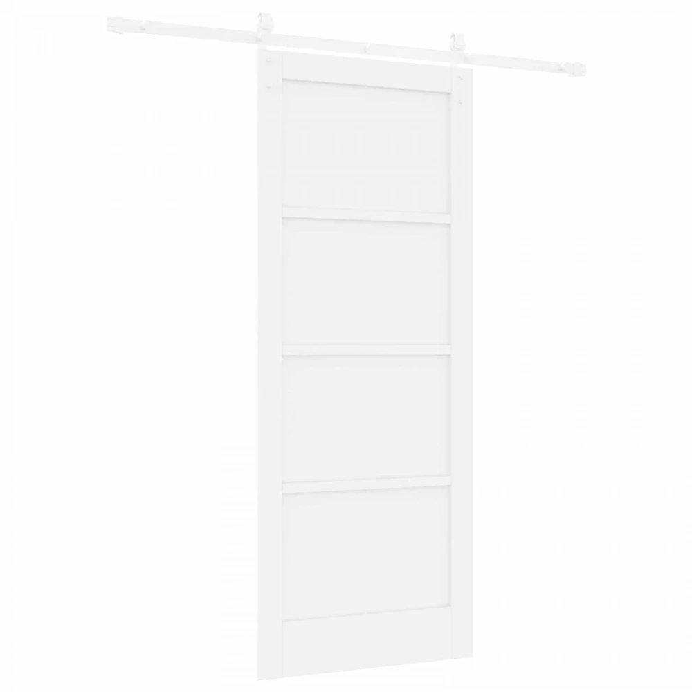 Slankios durys 83 x 202 cm Pušies medienos masyvas Balta