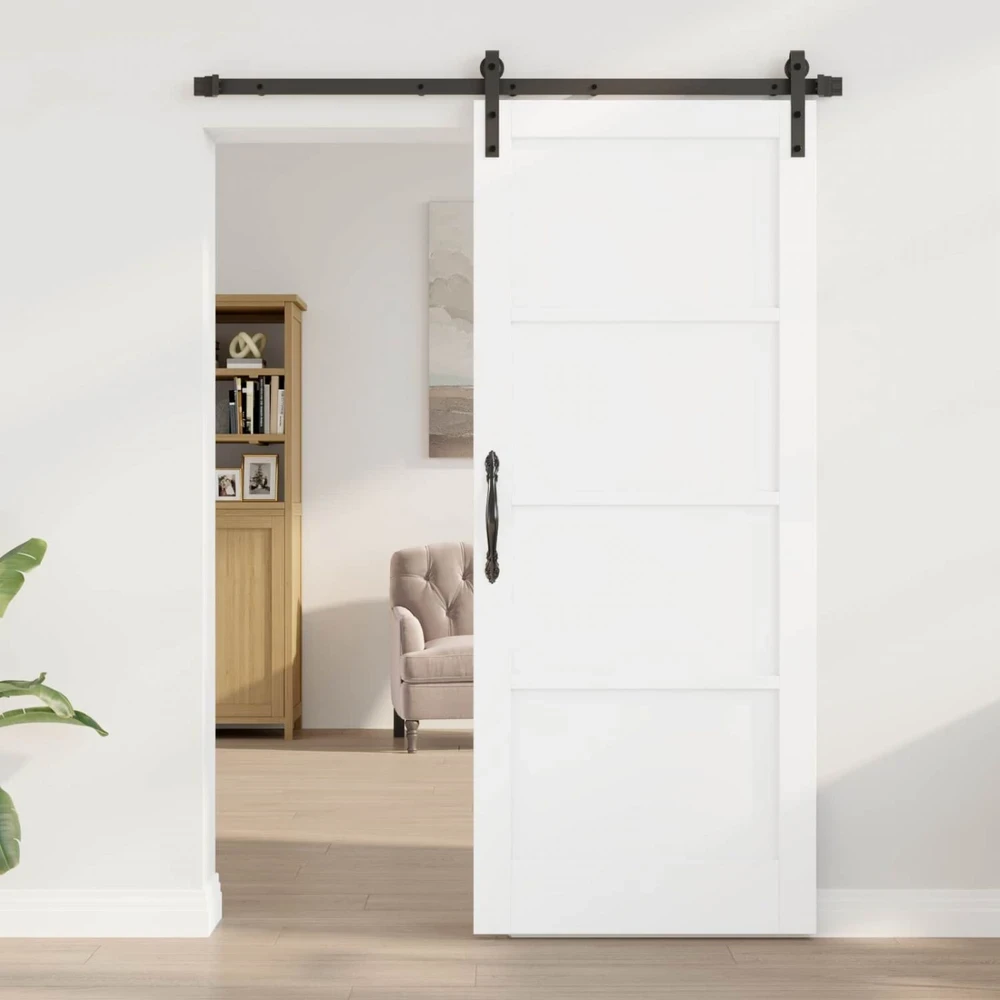 Slankios durys Balta 83 x 202 cm Pušies medienos masyvas