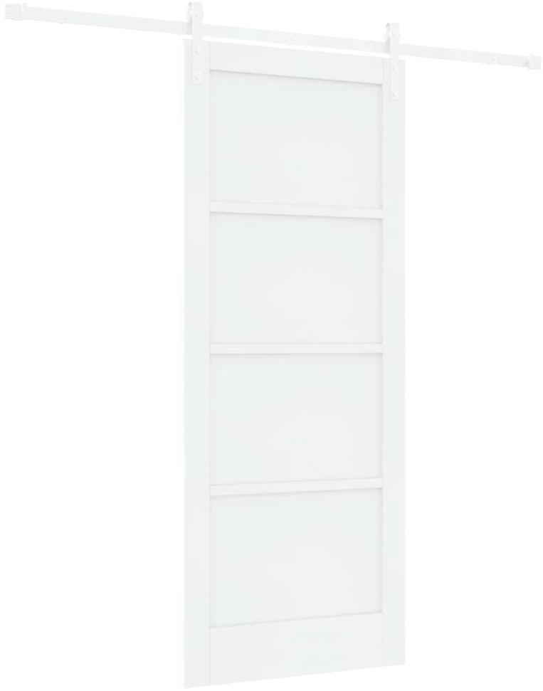 Slankios durys 83 x 202 cm Pušies medienos masyvas Balta
