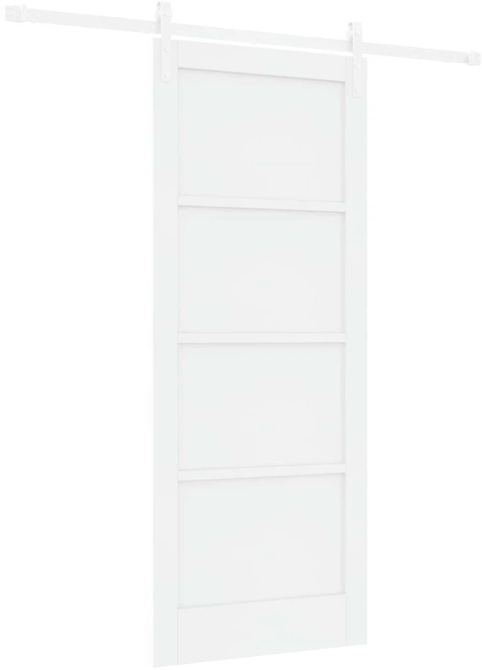 Slankios durys 83 x 202 cm Pušies medienos masyvas Balta