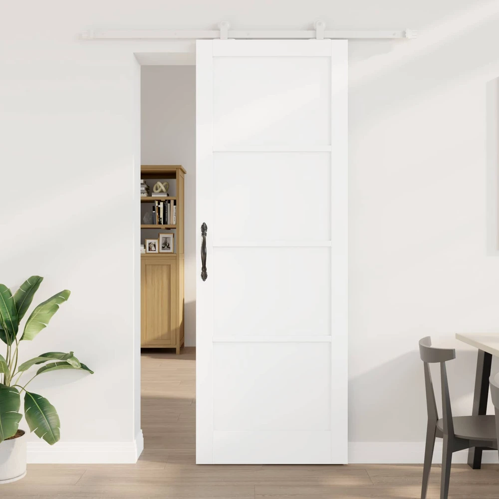 Slankios durys Balta 83 x 232 cm Pušies medienos masyvas