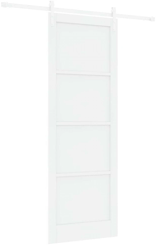 Slankios durys 83 x 232 cm Pušies medienos masyvas Balta