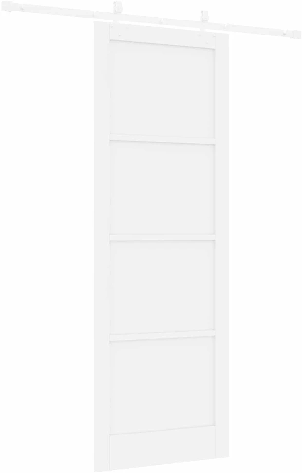 Slankios durys Balta 83 x 232 cm Pušies medienos masyvas