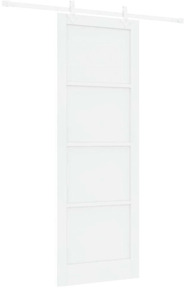 Slankios durys Balta 83 x 232 cm Pušies medienos masyvas