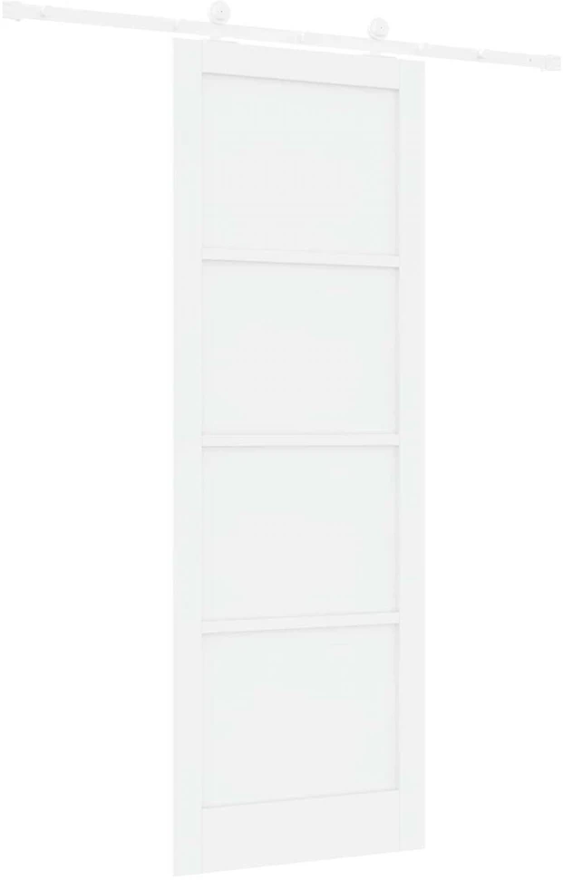 Slankios durys Balta 83 x 232 cm Pušies medienos masyvas