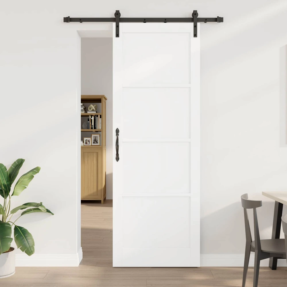 Slankios durys Balta 83 x 232 cm Pušies medienos masyvas