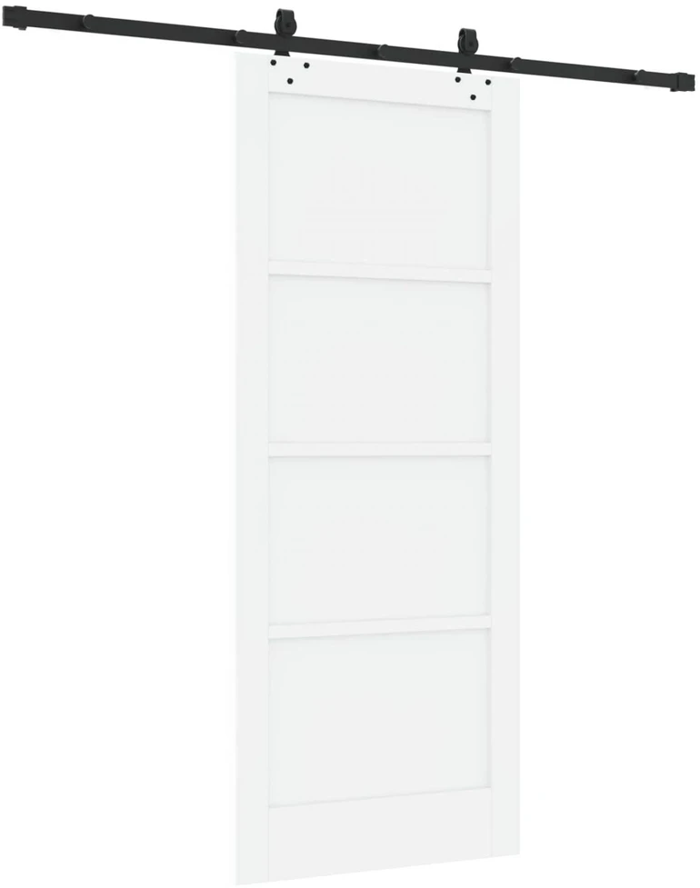 Slankios durys Balta ir juoda 83 x 202 cm