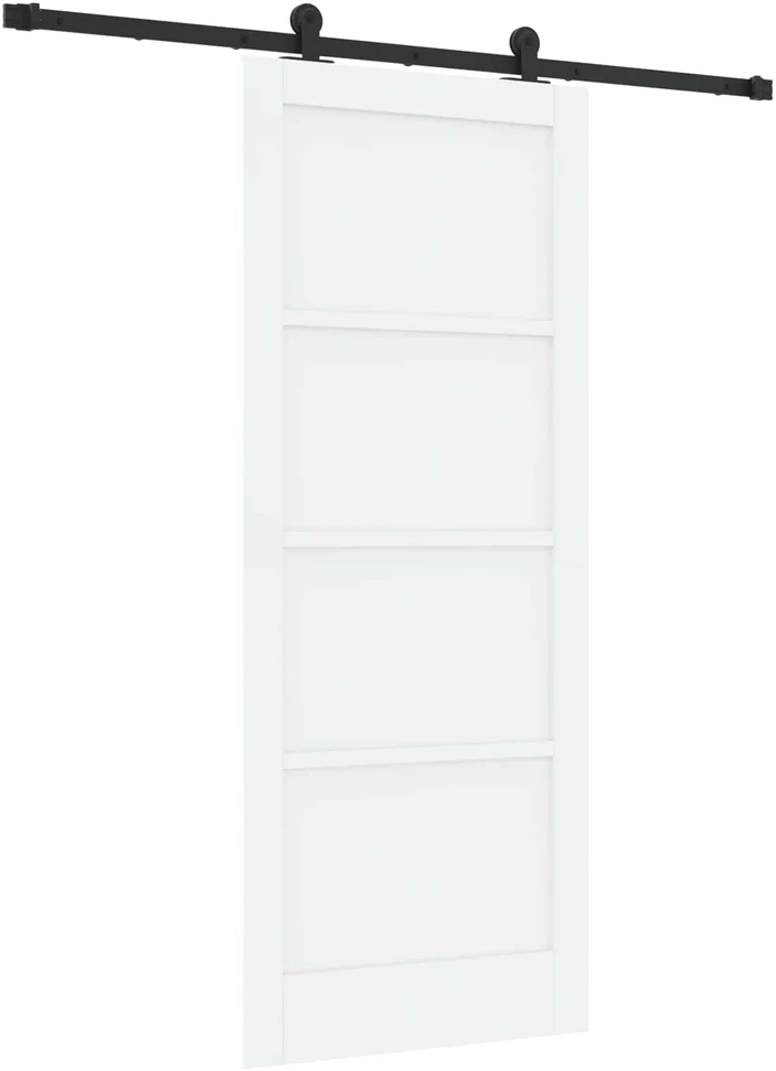 Slankios durys Balta ir juoda 83 x 202 cm