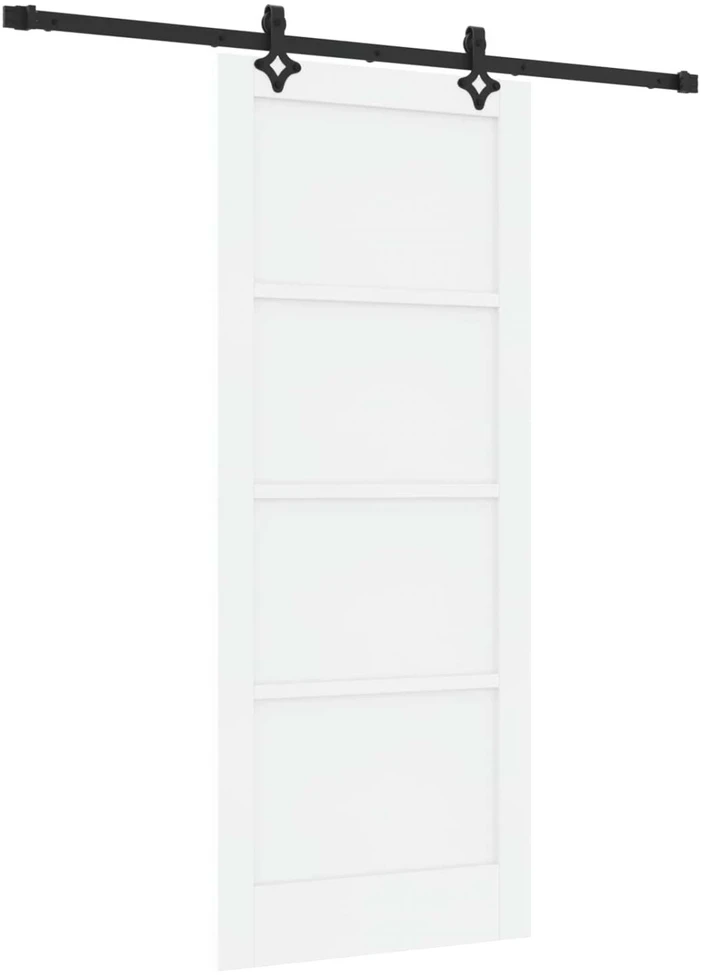 Slankios durys Balta ir juoda 83 x 202 cm