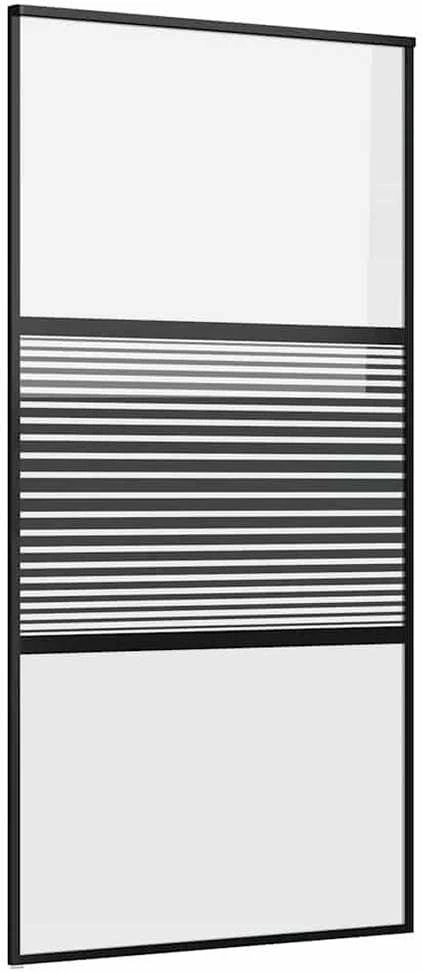 Stiklinės durys 102,5 x 2 x 205 cm Aliuminis Juoda