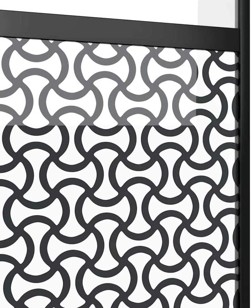 Stiklinės durys 102,5 x 2 x 205 cm Aliuminis Juoda