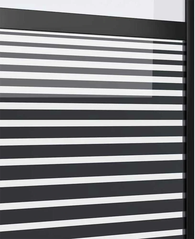 Stiklinės durys 102,5 x 2 x 205 cm Aliuminis Juoda