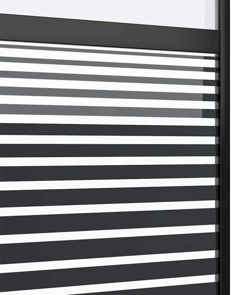 Stiklinės durys 76 x 2 x 205 cm Aliuminis Juoda