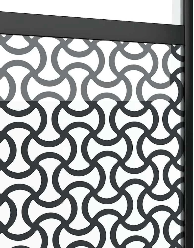 Stiklinės durys 76 x 2 x 205 cm Aliuminis Juoda