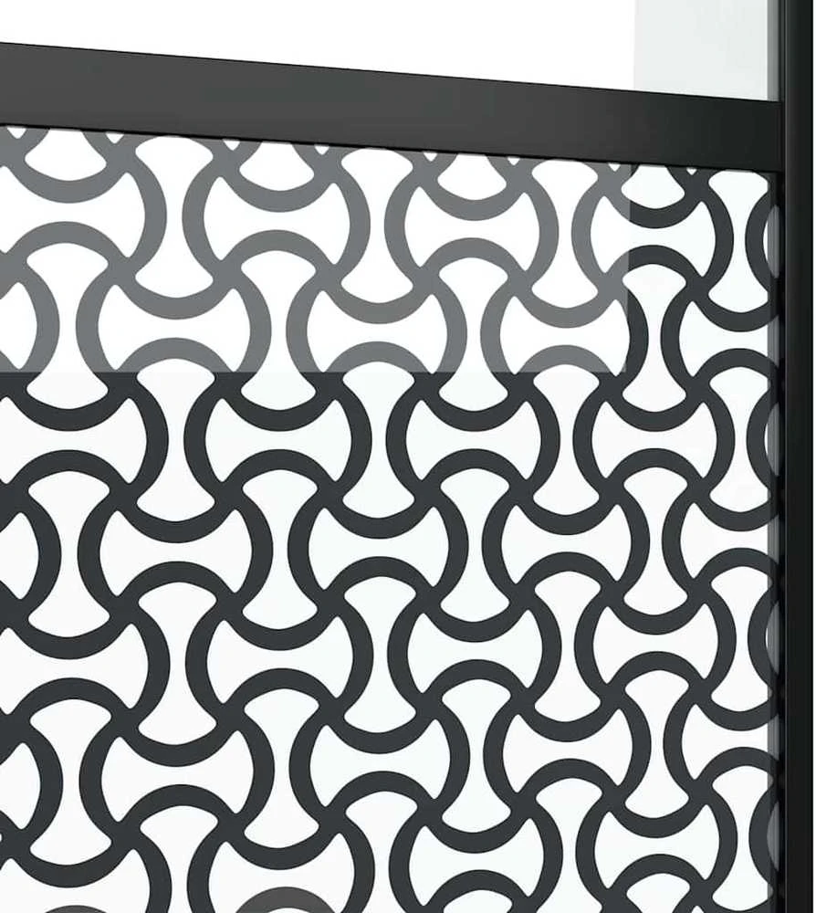 Stiklinės durys 90 x 2 x 205 cm Aliuminis Juoda