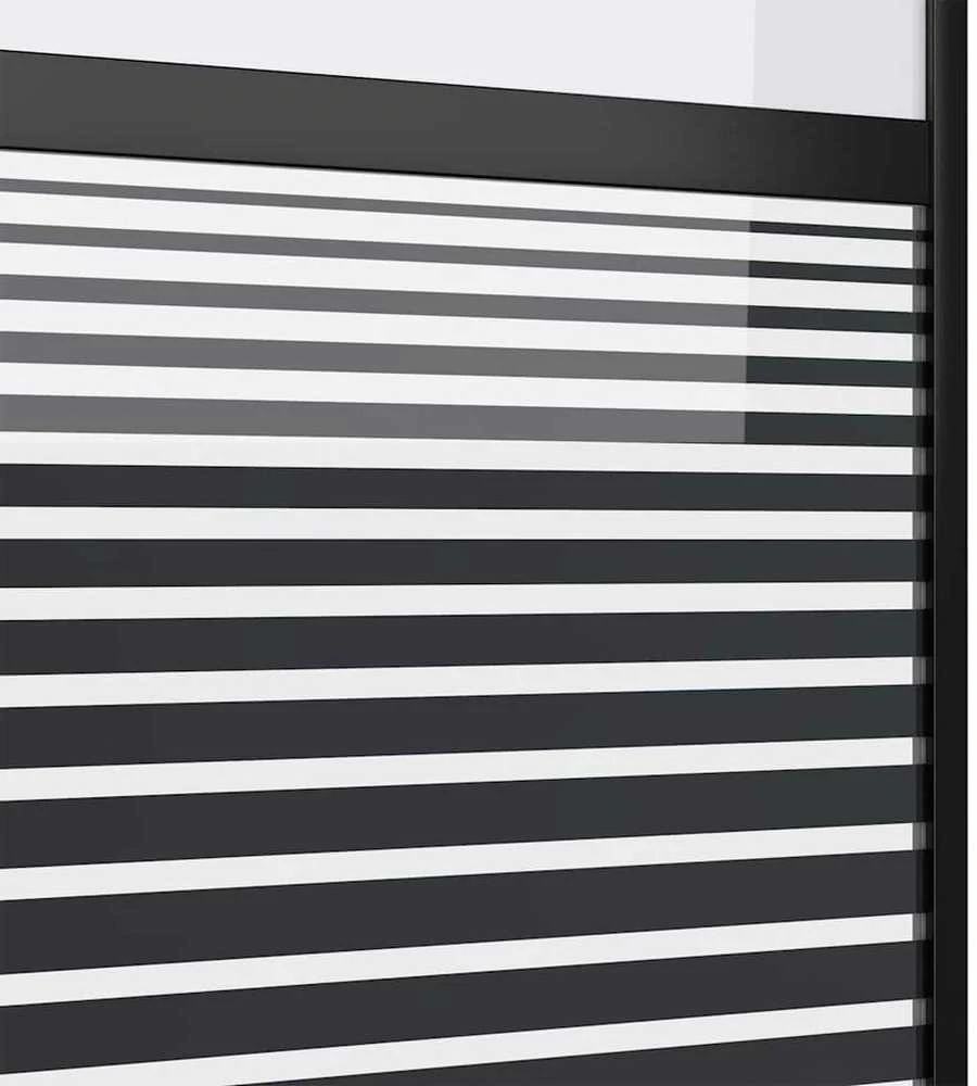 Stiklinės durys 90 x 2 x 205 cm Aliuminis Juoda