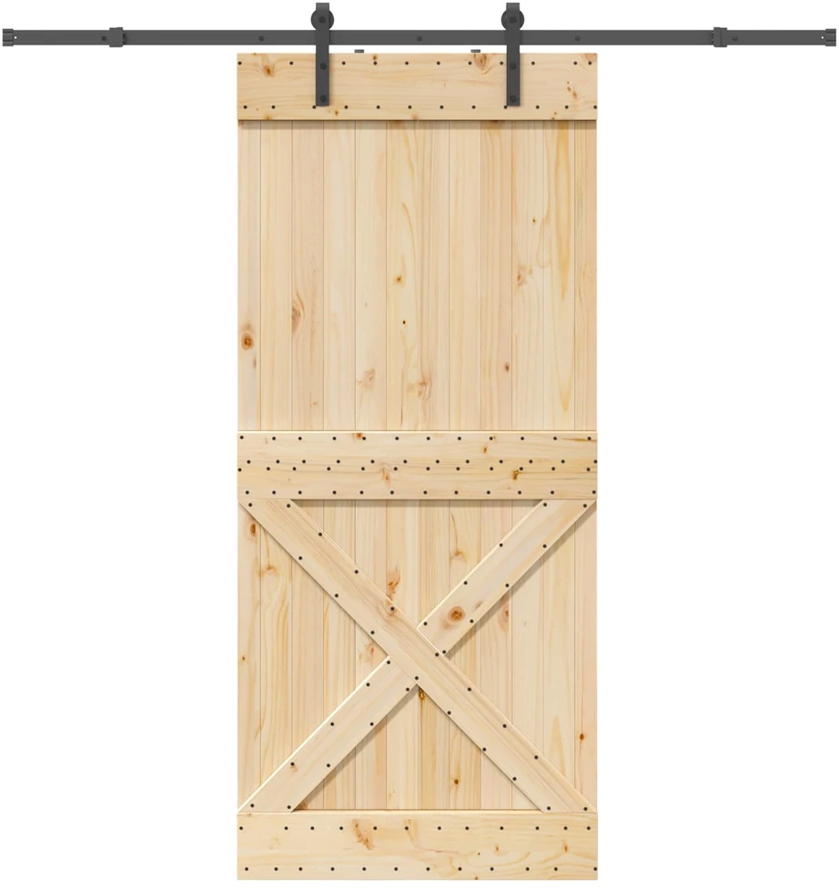 Slankios durys NARVIK 100 x 210 cm (213,5 cm) Natūrali ir juoda