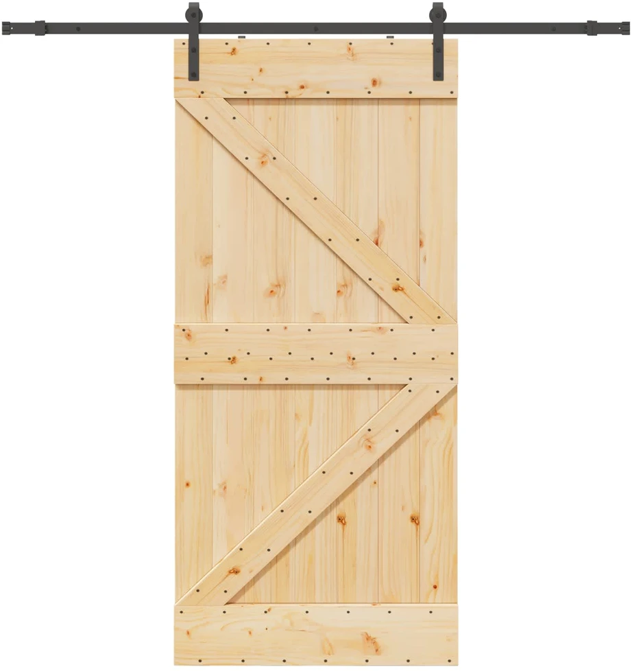 Slankios durys NARVIK 100 x 210 cm (213,5 cm) Natūrali ir juoda