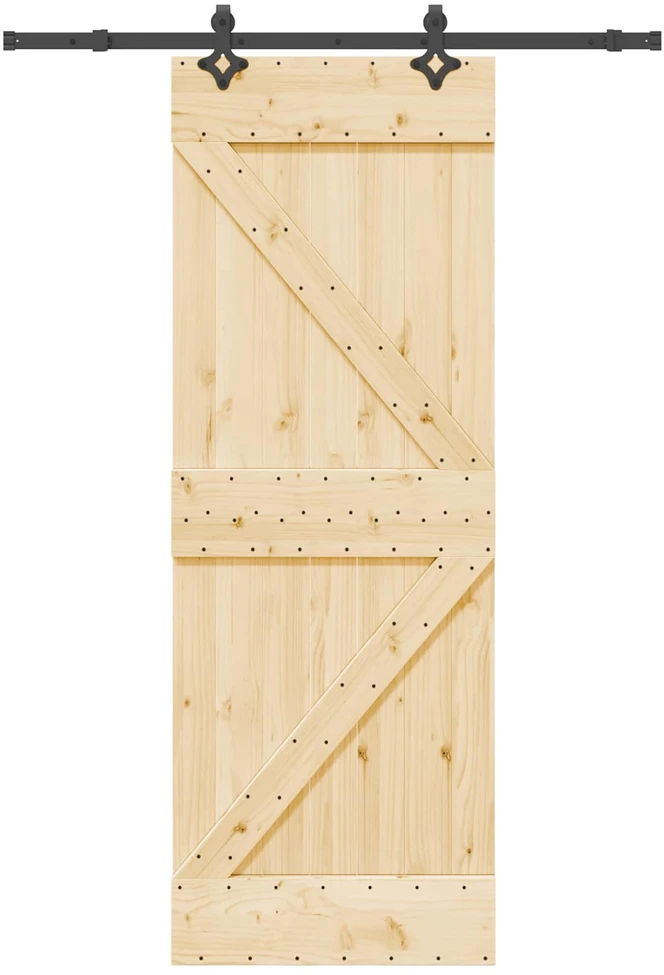Slankios durys NARVIK 70 x 210 cm (152,5 cm) Natūrali ir juoda